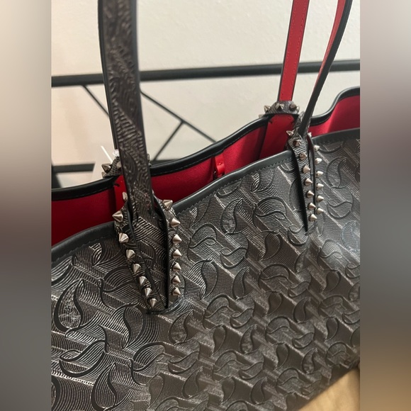 Brand NWT Christian Louboutin Cabata Monogram Toile Large Tote Bag and Pouch - Picture 10 of 15
